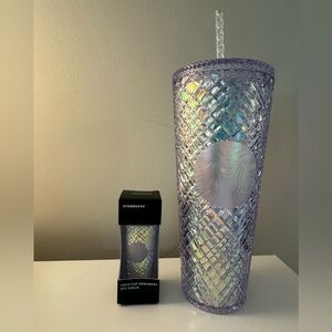 Starbucks iridescent unicorn tumbler and keychain